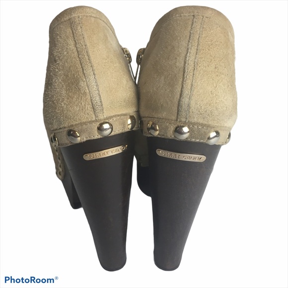 Jimmy Choo Urge Tan Suede Booties - Picture 4 of 16